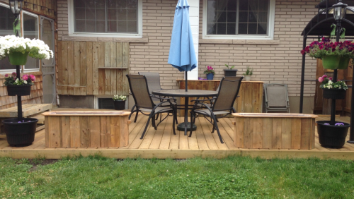 Custom Deck with Planter Boxes