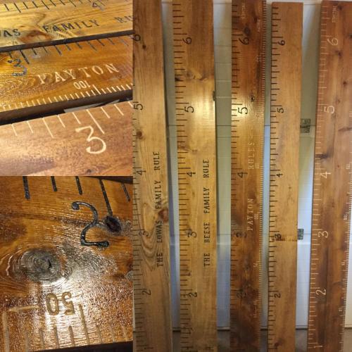 Personalized rulers for measuring your favourite little people.