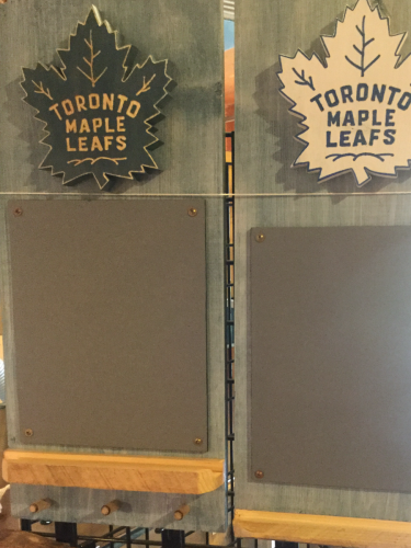 Welcome Board with your favourite sports team. Chalkboard & Hooks